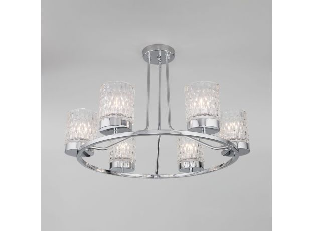 Потолочная люстра со стеклянными плафонами 60127/6 хром