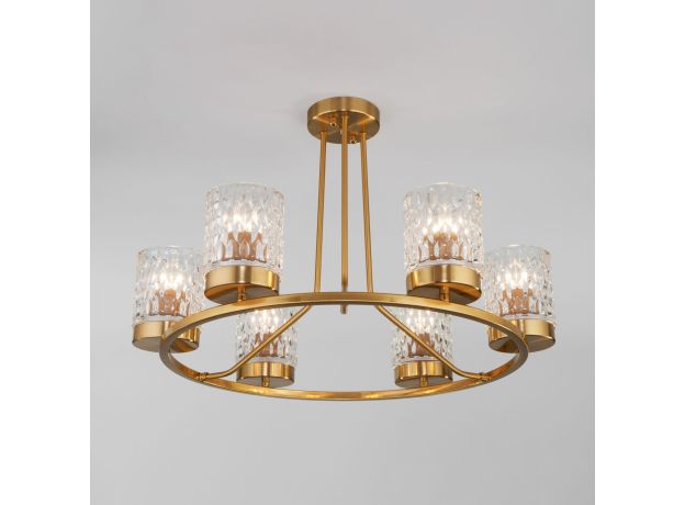Потолочная люстра со стеклянными плафонами 60127/6 латунь