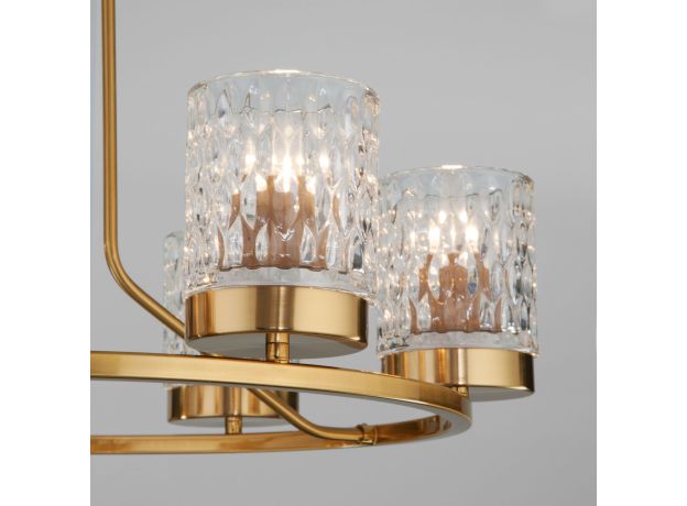 Потолочная люстра со стеклянными плафонами 60127/6 латунь