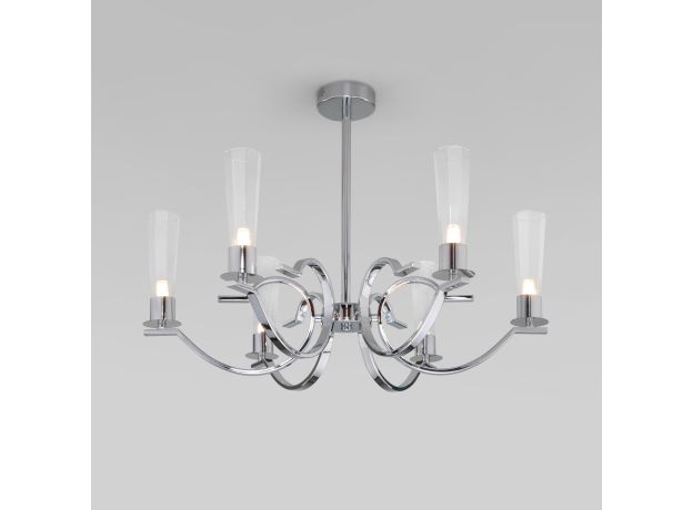 Потолочный светильник с гранеными плафонами 60141/6 хром