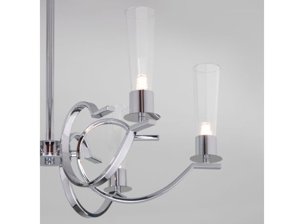 Потолочный светильник с гранеными плафонами 60141/6 хром