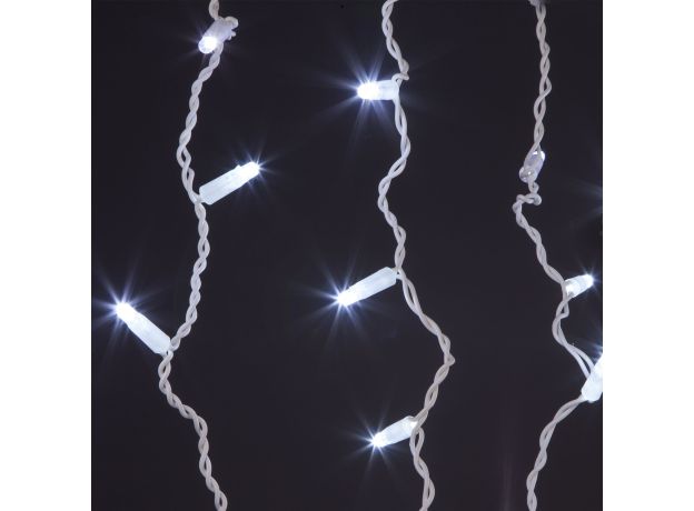 Новогодняя гирлянда бахрома белый с эффектом мерцания 3*0,6м IP65 100-101 белый с эффектом мерцания