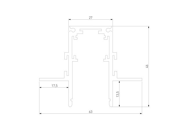 Slim Magnetic Шинопровод встраиваемый под ГКЛ 12,5мм (белый) (2м) 85207/00 85207/00