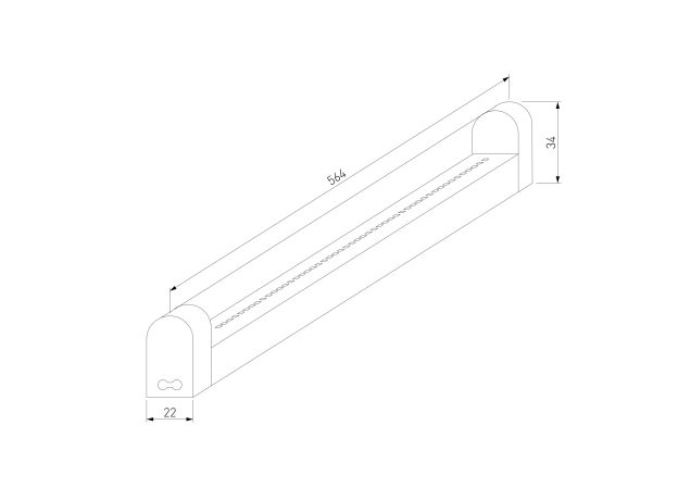 Светильник стационарный светодиодный Led Stick 9 Вт 4200K 60 см 55000/LED