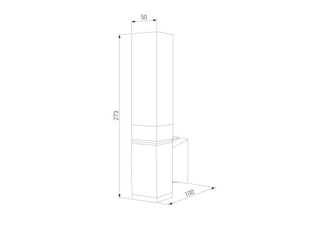 Уличный настенный светильник со светодиодами 1534 TECHNO LED 3000K чёрный 1534 TECHNO LED