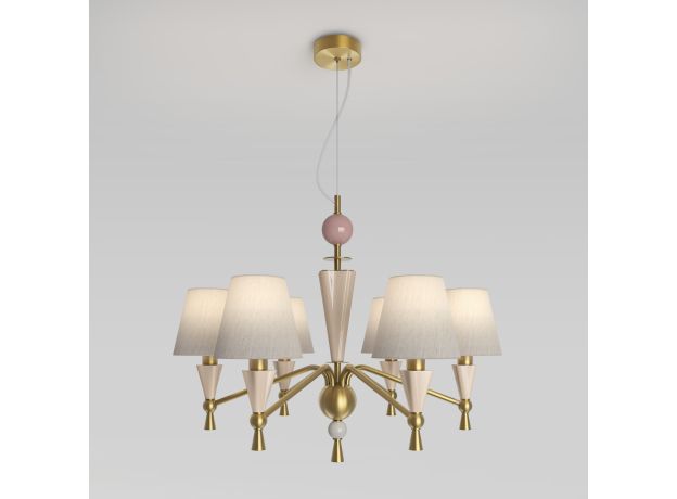 Умная люстра с декором из керамики 101014/6