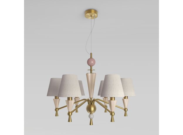 Умная люстра с декором из керамики 101014/6