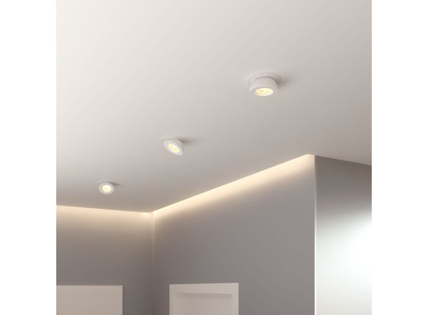 Встраиваемый точечный светодиодный светильник Pruno белый 25080/LED