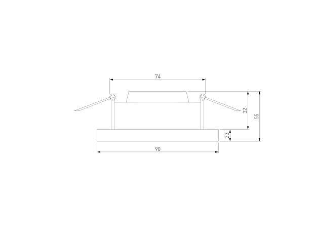 Встраиваемый точечный светодиодный светильник Pruno белый 25080/LED