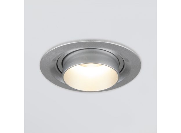 Встраиваемый светодиодный светильник с регулировкой угла освещения 9920 LED 15W 4200K серебро