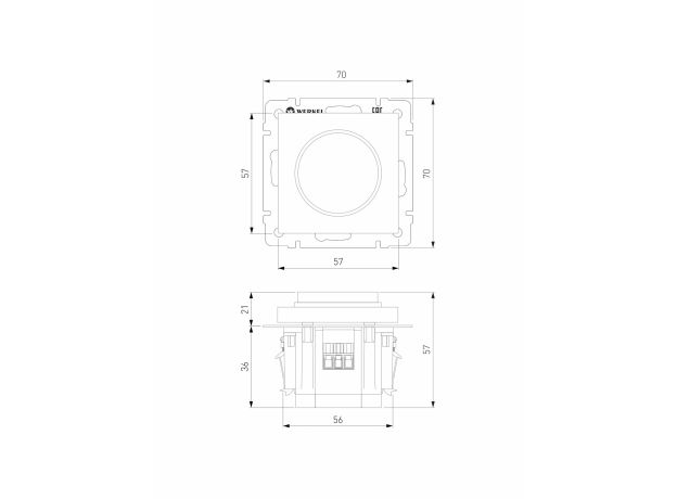 W1142101/ Диммер с подсветкой N (белый) W1142101