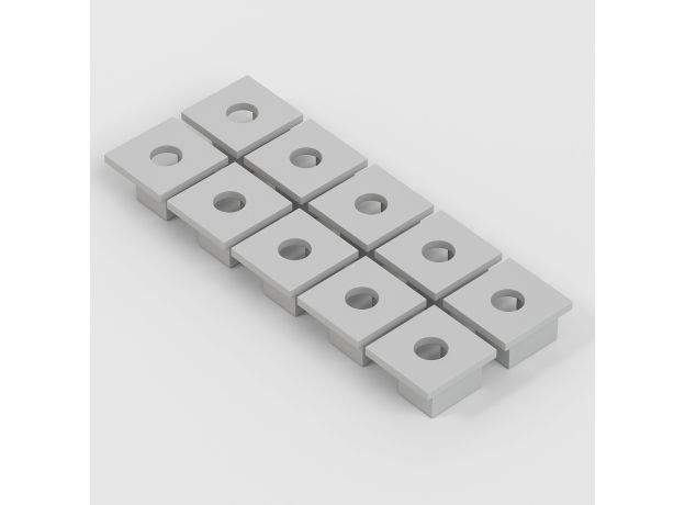 Заглушки для встраиваемого гибкого алюминиевого профиля под ГКЛ 9,5мм (компл. 5 пар) ZL-2-ALP024