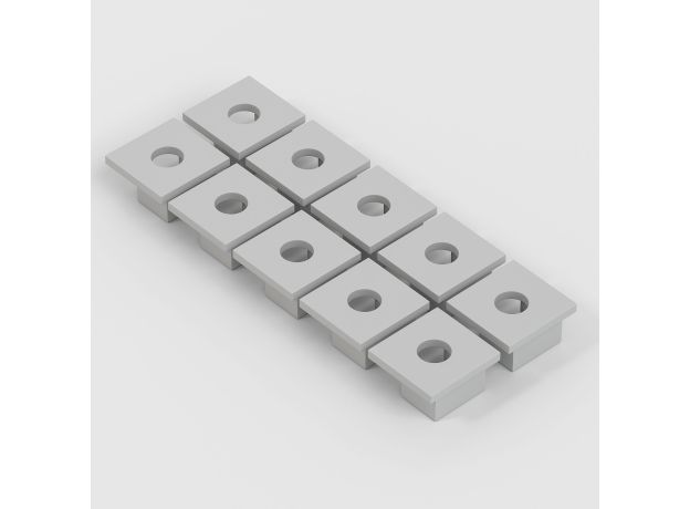 Заглушки для встраиваемого гибкого алюминиевого профиля под ГКЛ 9,5мм (компл. 5 пар) ZL-2-ALP024