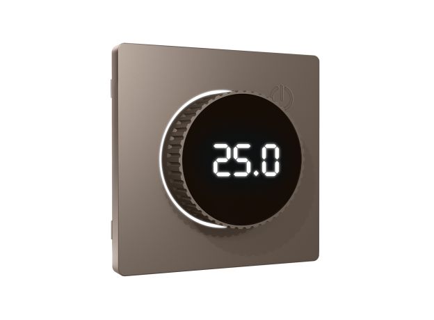 AP6358 Лицевая панель ALFA (Темная бронза матовый) для терморегулятора теплого пола с цифровым дисплеем QUANT