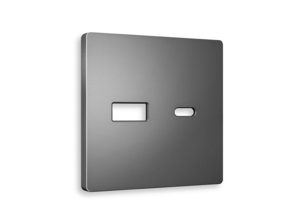 AP6610 Лицевая панель ALFA (Антрацит серый) для розетки 2USB тип A+C QUANT