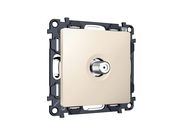 MA333050 Комплект механизма TV розетки SAT 5-2400MHz 3.5dB ALFA Бежевый матовый QUANT (AP3330, VM215)