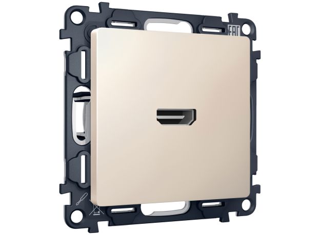 MA334010 Комплект механизма розетки HDMI 2.0 ALFA Бежевый матовый 40V/500mA 2.0GHz 5-18Gbit/s QUANT (AP3340, VM222)