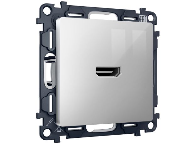 MA414010 Комплект механизма розетки HDMI 2.0 ALFA Серебро глянец 40V/500mA 2.0GHz 5-18Gbit/s QUANT (AP4140, VM222)