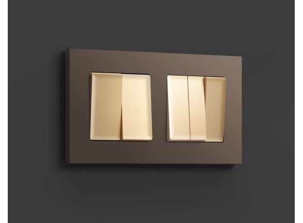 MA603020 Комплект механизма 2-кл проходного выключателя ALFA Шампань QUANT (AP6030, VM120)
