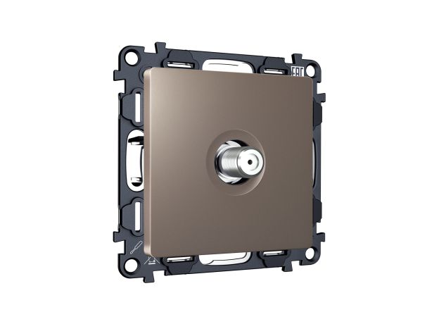 MA643050 Комплект механизма TV розетки SAT 5-2400MHz 3.5dB ALFA Темная бронза матовый QUANT (AP6430, VM215)