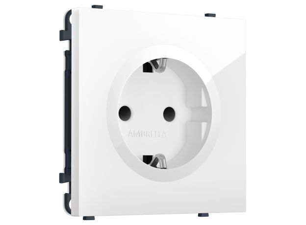 MS107010 Комплект механизма электрической розетки SIGMA Белый глянец 50Hz 2P+E с/з с/ш 16A-250V QUANT PRO (SP1070, PR141)