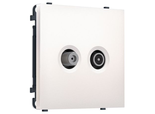MS213310 Комплект механизма розетки TV оконечной + SAT SIGMA Жемчуг 5-862MHz 3.5dB/950-2150MHz 3.8dB QUANT PRO (SP2133, PR217)