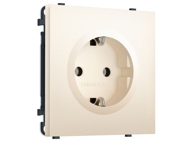 MS246010 Комплект механизма электрической розетки SIGMA Жемчужно-кремовый 50Hz 2P+E с/з 16A-250V QUANT PRO (SP2460, PR141)