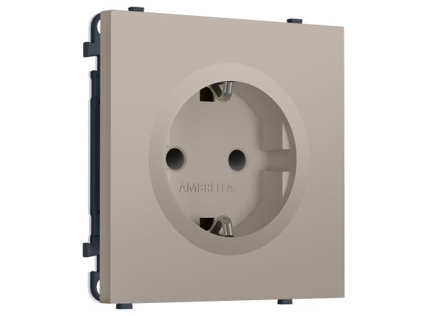 MS367010 Комплект механизма электрической розетки SIGMA Серо-бежевый матовый 50Hz 2P+E с/з с/ш 16A-250V QUANT PRO (SP3670, PR141)
