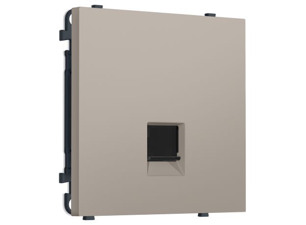 MS372010 Комплект механизма компьютерной розетки SIGMA Серо-бежевый матовый RJ-45 (8P8C) CAT6 с/ш QUANT PRO (SP3720, PR188)