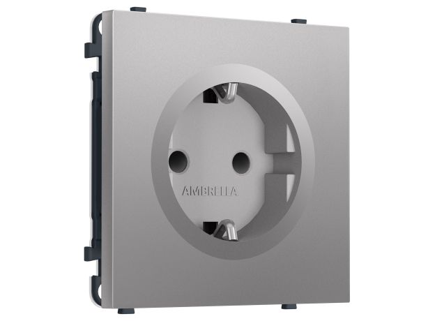 MS507010 Комплект механизма электрической розетки SIGMA Сталь матовый 50Hz 2P+E с/з с/ш 16A-250V QUANT PRO (SP5070, PR141)