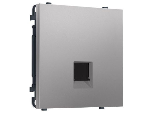 MS512030 Комплект механизма телефонной розетки SIGMA Сталь матовый RJ-11 (4P4C) с/ш QUANT PRO (SP5120, PR190)
