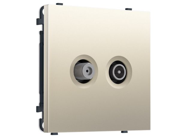 MS553310 Комплект механизма розетки TV оконечной + SAT SIGMA Шёлк 5-862MHz 3.5dB/950-2150MHz 3.8dB QUANT PRO (SP5533, PR217)