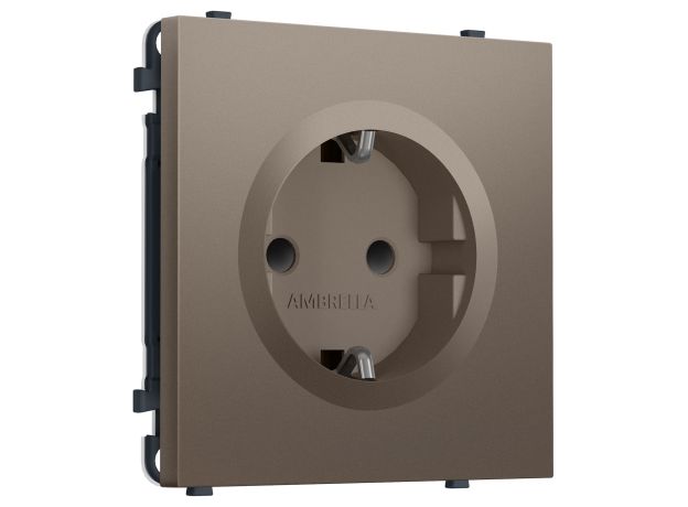 MS637010 Комплект механизма электрической розетки SIGMA Темная бронза матовый 50Hz 2P+E с/з с/ш 16A-250V QUANT PRO (SP6370, PR141)