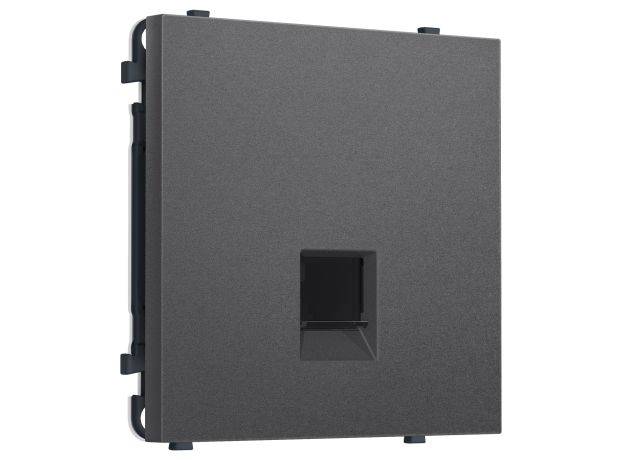MS662005 Комплект механизма компьютерной розетки SIGMA Антрацит серый RJ-45 экранированной с/ш QUANT PRO (SP6620, PR185)