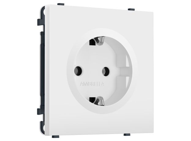 MS826010 Комплект механизма электрической розетки SIGMA Белый мягкое касание 50Hz 2P+E с/з 16A-250V QUANT PRO (SP8260, PR141)