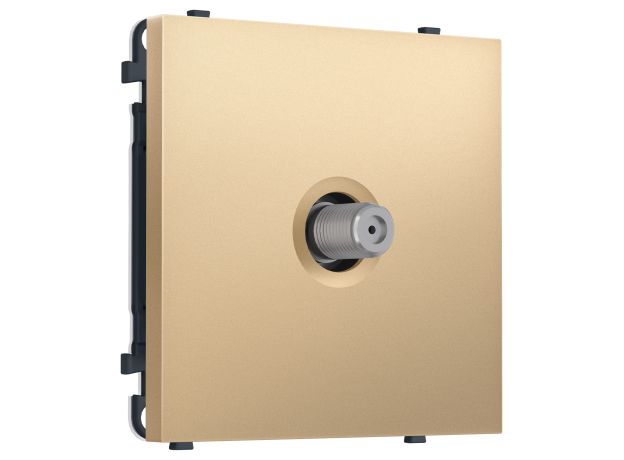MS893050 Комплект механизма TV розетки SAT SIGMA Золото Мягкое касание 5-2400MHz 3.5dB QUANT PRO (SP8930, PR215)
