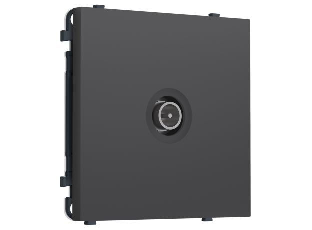 MS913005 Комплект механизма TV розетки оконечной экранированной SIGMA Графит Мягкое касание 5-1000MHz 3dB QUANT PRO (SP9130, PR199)
