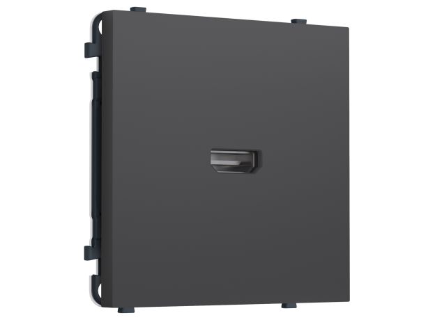 MS914030 Комплект механизма розетки HDMI 2.1 SIGMA Графит Мягкое касание 30V/900MS 4K-120HZ 8K-60Hz QUANT PRO (SP9140, PR223)