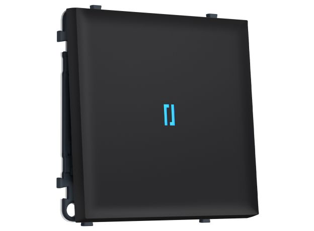 MS982020 Комплект механизма 1-кл выключателя с подсветкой 10000K SIGMA Черный Мягкое касание 10A-250V QUANT PRO (SP9820, PR101, G17B)
