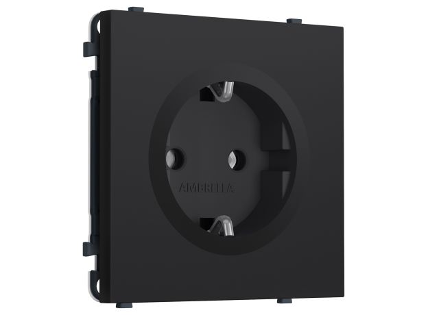 MS986010 Комплект механизма электрической розетки SIGMA Черный Мягкое касание 50Hz 2P+E с/з 16A-250V QUANT PRO (SP9860, PR141)