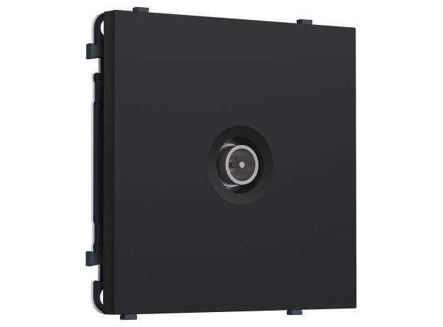 MS993005 Комплект механизма TV розетки оконечной экранированной SIGMA Черный Мягкое касание 5-1000MHz 3dB QUANT PRO (SP9930, PR199)