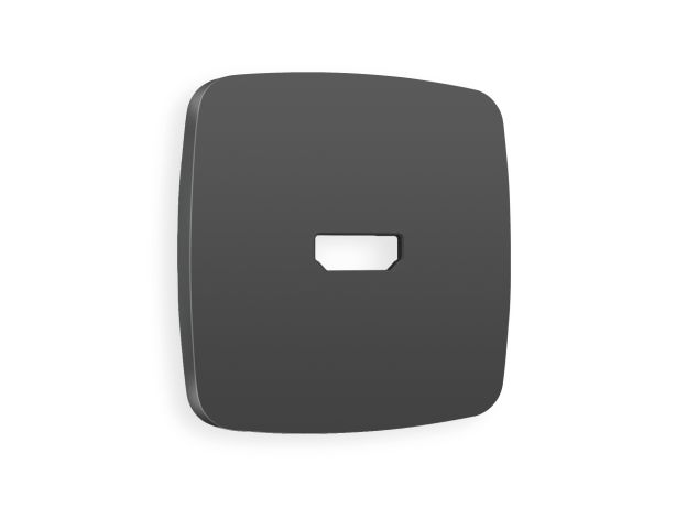 OP9140 Лицевая панель OMEGA (Графит Мягкое касание) для HDMI розетки QUANT