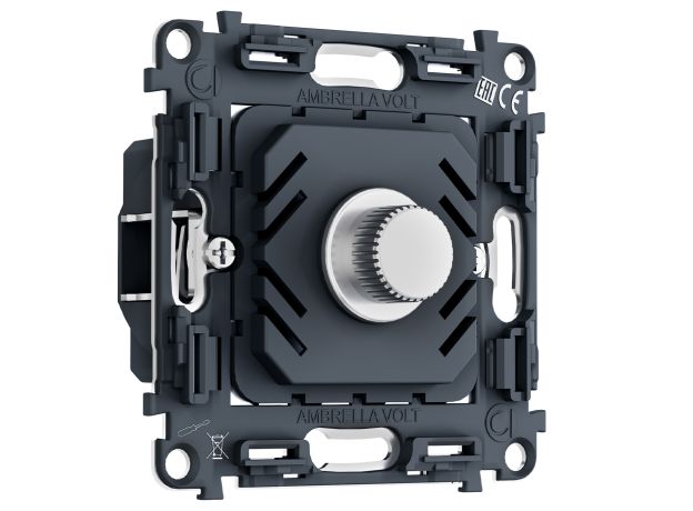 PR136 Механизм светорегулятора универсального поворотно-нажимного 25-600W/LED 5-300W QUANT PRO (EXTRA CONTROL)