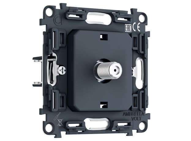 PR215 Механизм TV розетки SAT 5-2400MHz 3.5dB QUANT PRO