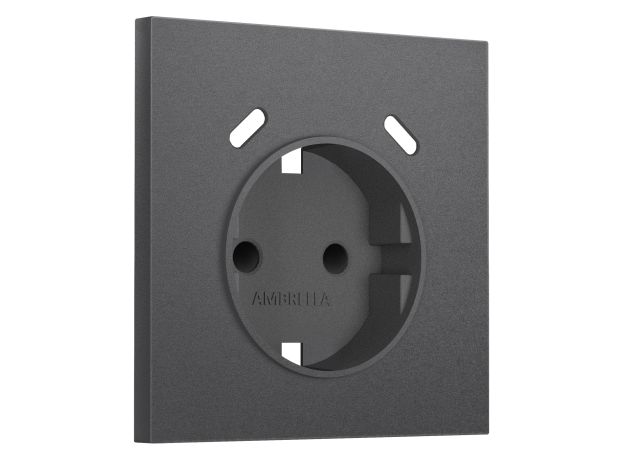 SP6605 Лицевая панель SIGMA (Антрацит серый) для электрической розетки с/з со шторками 2USB C+C QUANT PRO