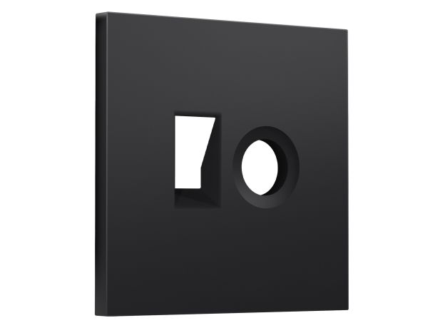 SP8125 Лицевая панель SIGMA (Черный матовый) для компьютерной/телефонной + TV розетки RJ-45/RJ-11 QUANT PRO