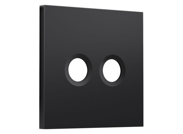 SP8133 Лицевая панель SIGMA (Черный матовый) для TV двойной розетки QUANT PRO