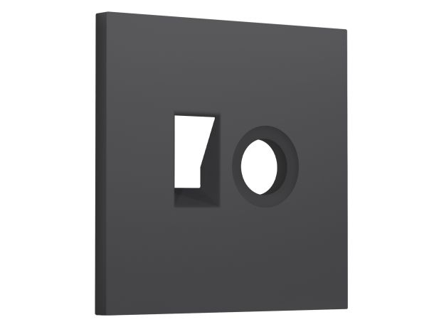 SP9125 Лицевая панель SIGMA (Графит Мягкое касание) для компьютерной/телефонной + TV розетки RJ-45/RJ-11 QUANT PRO
