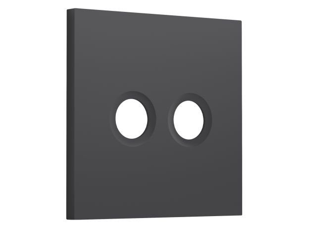 SP9133 Лицевая панель SIGMA (Графит Мягкое касание) для TV двойной розетки QUANT PRO