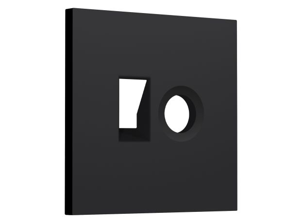 SP9925 Лицевая панель SIGMA (Черный Мягкое касание) для компьютерной/телефонной + TV розетки RJ-45/RJ-11 QUANT PRO